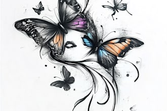 professional tattoo design or color for you