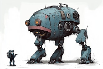 draw warhammer illustration based on your description
