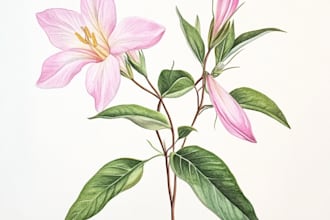 create a beautiful vintage botanical illustration poster