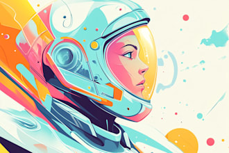 do unique sci fi character and sci fi art