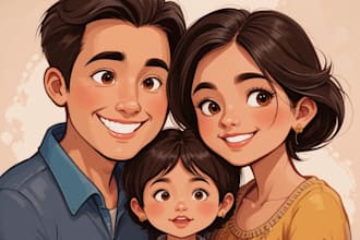 create a family portrait in my disney style