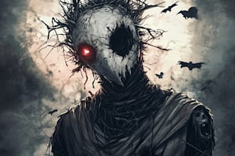 create any kind of dark fantasy scary horror character