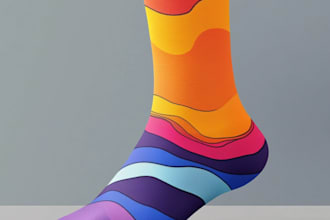 create a sublimation socks design