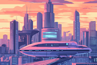 do sci fi , cyberpunk, science fiction city, game art