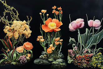 craft a beautiful botanical or floral illustration