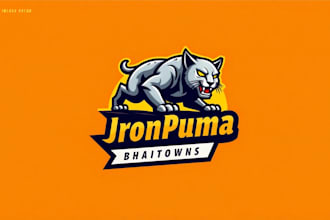 design high quality iron puma mascot logo for you in 12 hours