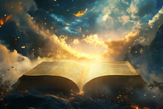 create a unique fantasy book cover illustration
