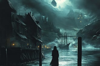 create sci fi, horror, fantasy book cover, kindle ebook