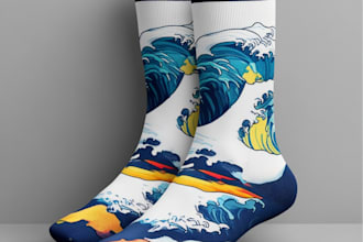 design custom sneakers socks for your brands and streetwear