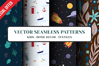 create vector seamless textile repeat pattern