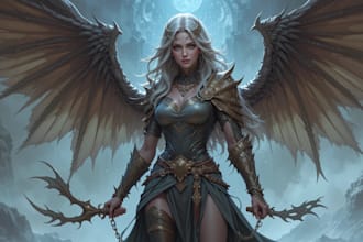 make dnd art, fantasy character for dnd party
