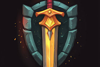 make a fantasy or sci fi game logo for rpg, dnd twitch