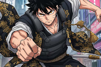 draw manga comic webtoon anime story for you