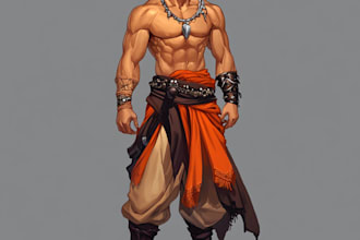 draw 2d game characters and game assets