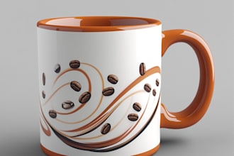 create an custom mug design or coffee mug design