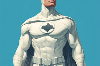 make a design a unique and superhero comic character