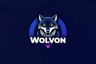 design high quality wolf head mascot logo with express delivery