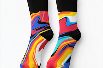 draw unique socks design or sketch for you