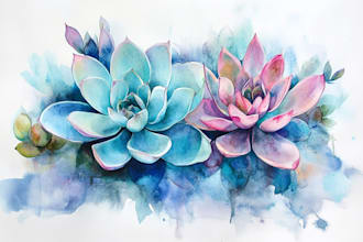 create hand painted watercolor illustrations