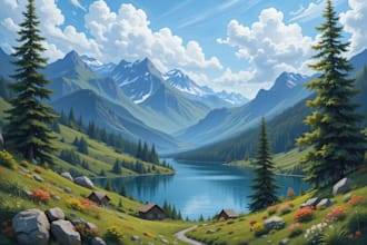 paint real oil painting on canvas and can do shipping