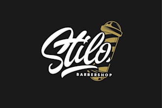 design a unique barbershop logo for your brand identity