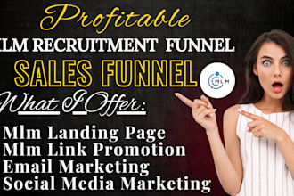 do MLM sales funnel, MLM recruiting funnel, MLM landing page, MLM promotion