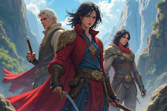 draw dnd character, dnd illustration, or dnd party