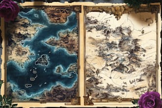 design vector maps, event maps, fantasy festival maps