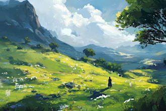 paint digital oil portraits and landscapes