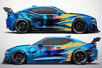 design an awesome car, van, and any vehicle wrap design