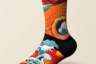 do sublimation all type of unique socks design and pattern