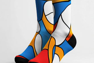 draw unique socks design or sketch for you