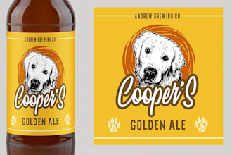 do a vintage modern craft brewery logo for your beer brand