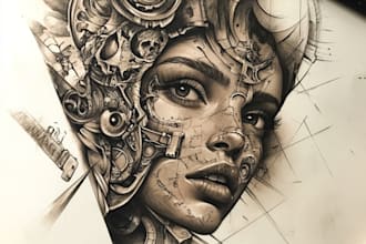 create unique custom geometric tattoo design