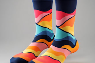 draw unique socks design or sketch for you