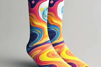 draw unique socks design or sketch for you
