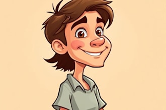 design cartoon, portrait or caricature logo from photo
