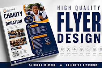 design professional charity, nonprofit and ngo flyer