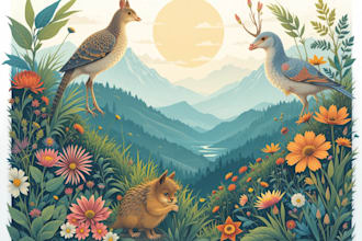 illustrate animals and plants for you