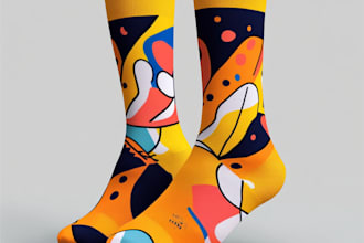 draw a unique socks design