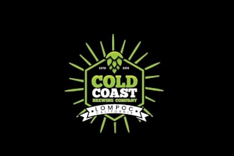 design a hand drawn craft brewery logo with vintage charm