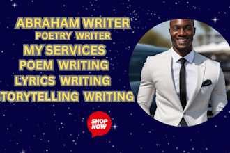 write poems, prayers, bible verses, books, song lyrics, and inspirational quotes