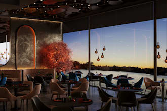 do 3d interior retail store, restaurant,coffee shop, cafe, kiosk, night club,bar