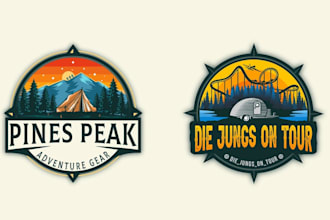 design modern travel, hotel and adventure outdoor logo for your business