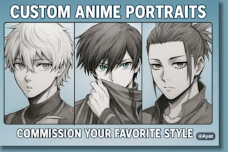 draw manga art in anime style for comics and webtoons