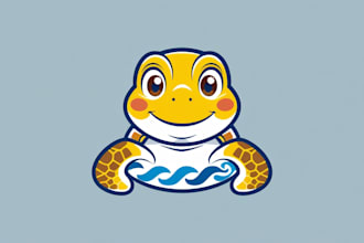 do sea turtle mascot logo in 2 days