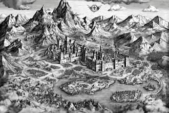 create fantasy world map design custom game world map