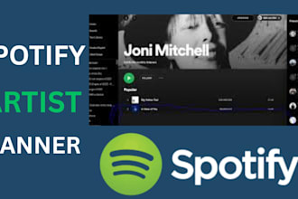 design an eye catching spotify banner spotify  for artists and playlists