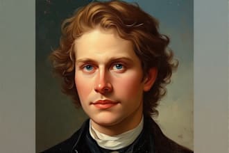 draw an impressive digital oil painting for you