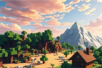 create minecraft village, house, spawn and castle for you